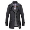 Men's Mid-Length Business Casual Windbreaker Jacket - Spring/Autumn, Anti-Wrinkle, Dad's Style, Plus Velvet Trend.