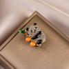 The "Shishi Ruyi" Panda Chinese-style Brooch Features A High-end, Light Luxury and Niche Design with A Cute Brooch