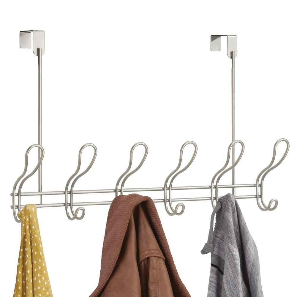 InterDesign Bathroom Hook Door Hanger Neo 02970EJ Holder, 12-Piece Set, Satin,