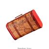 3XUF Handcrafted Wooden Travel Box Faux Leather Handle Portable Organiser for Jewelry