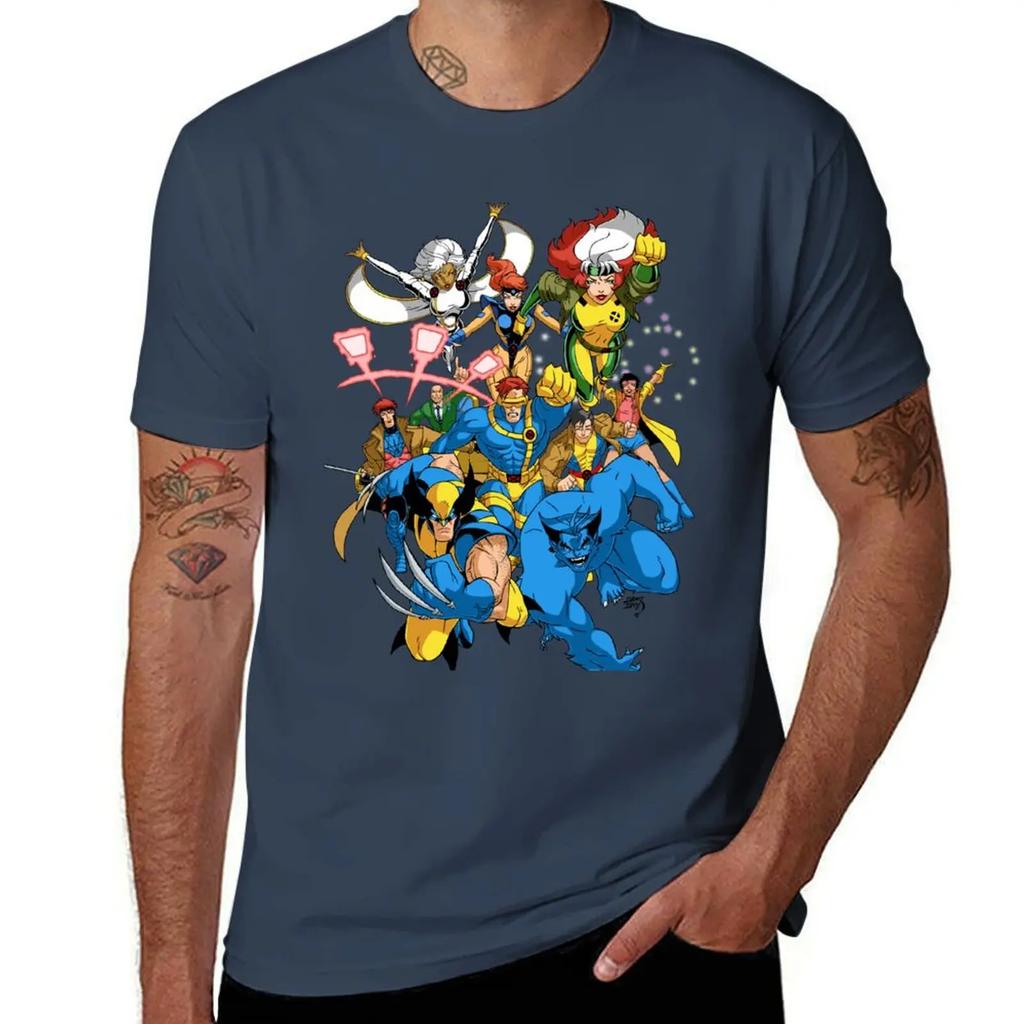 Group Pic Plus Morf T-Shirt cute tops blue archive shirts graphic tee Men's t shirts