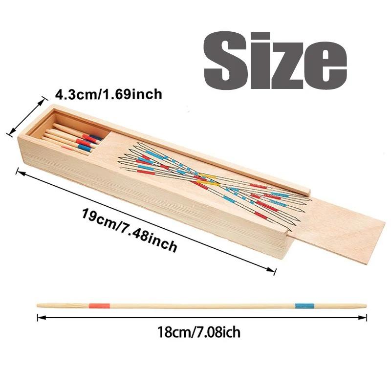 

Classic Wooden Toys Pick Up Sticks Puzzle Game Multiplayer Party Games Educational Interactive Development Toy for Kids Children
