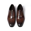 Fashion Italian Brogue Men's Oxfords Genuine Leather Lace-Up Formal Dress Shoes for Wedding Party Office Classic Male Shoe