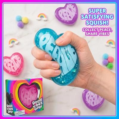 Hit Product Heart Shape Stress Ball Daily Stress Relief Soft Slow Rebound Fun Portable Squeeze Kids Adults Decompress Toys Gifts