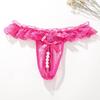 Spitzen String mit offenem Schritt Massageperle Sex-Slips Damen Sexy Transparent Heiß Kostenlose T-Pants
