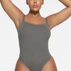 Skims Fits Everybody Square Neck Bodysuit Women Bodysuit Gunmetal Bronze BS-SCN-0294-GUN
