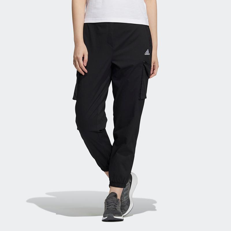 Adidas CNY Tiger Year Limited Edition Casual Breathable Woven Tapered Pants Women Bottoms Black HC2796