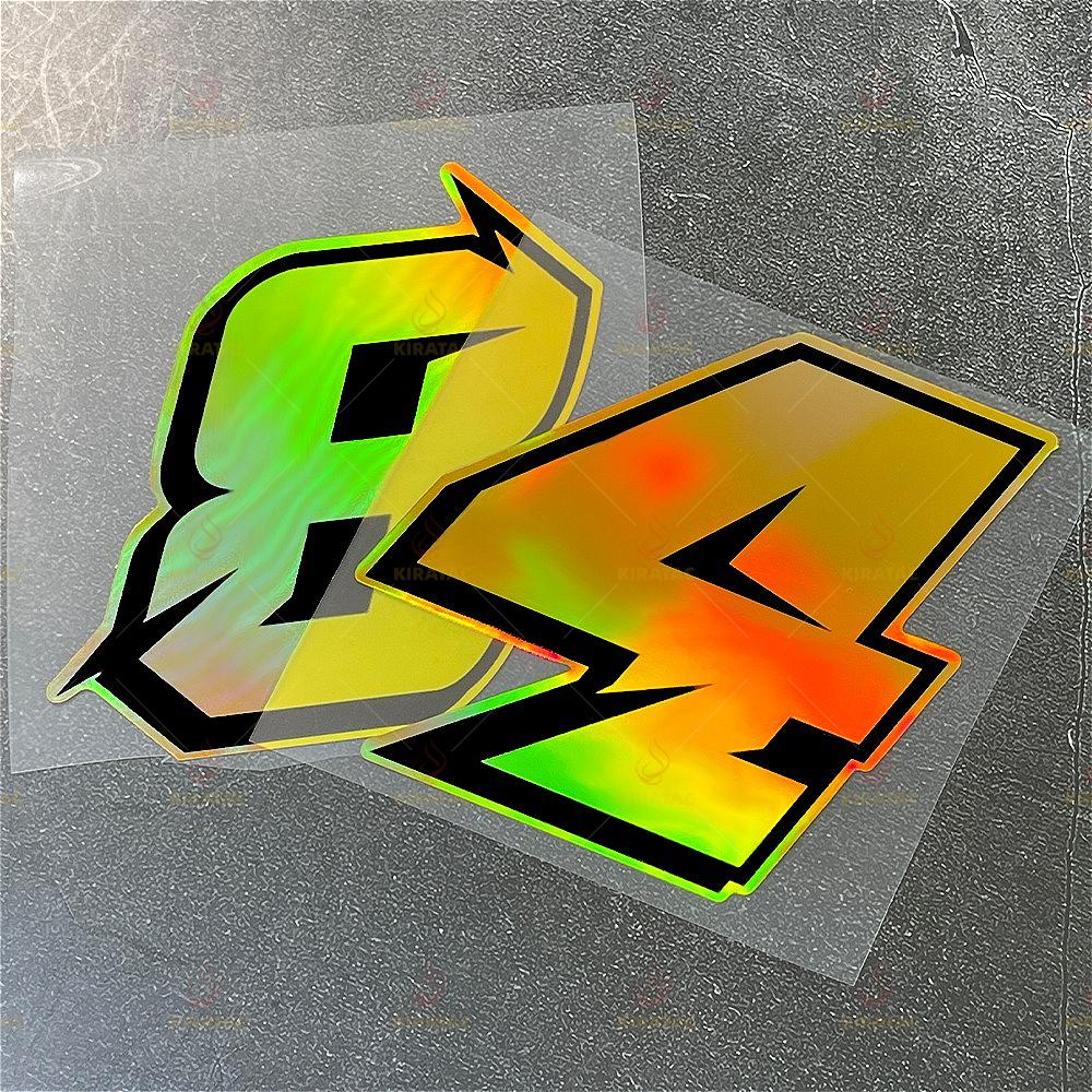 1 Stück Goldene Zahl Motorradaufkleber Wasserdicht für Motorradhelm Windschutzscheibe Kraftstofftank Auto Kofferraum Roller Universal Vinyl Aufkleber