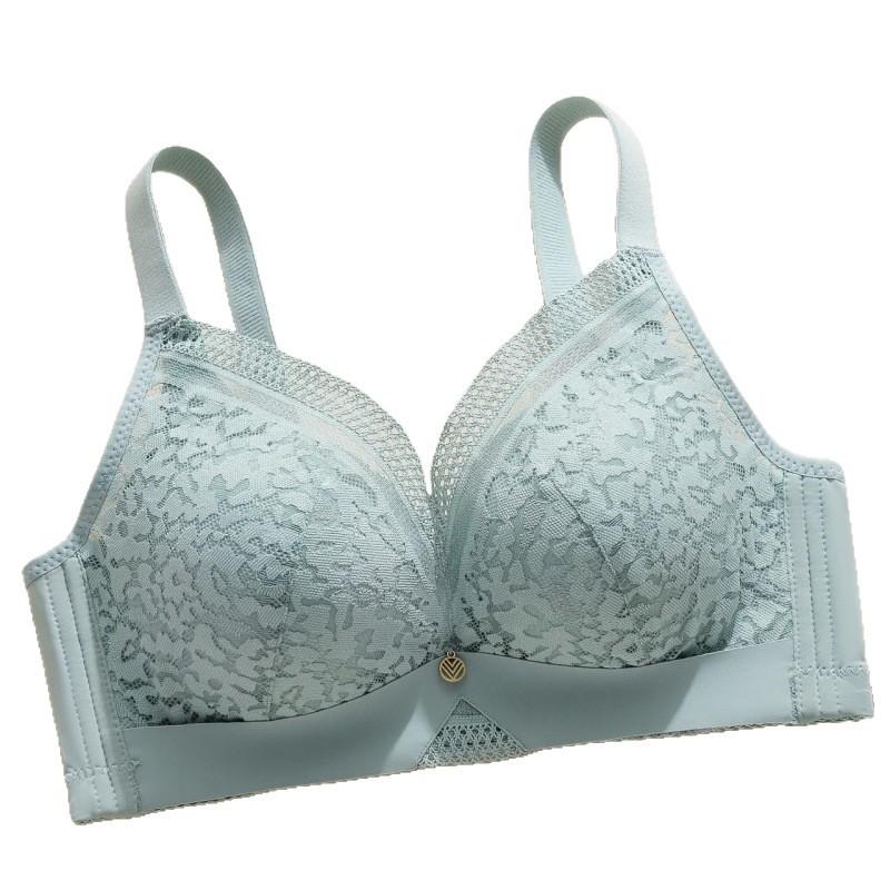 Small Bust Lace Bra Women Medium Padded Wireless Push Up Gathered Shaping Bra Sexy Comfortable Supportive Lingerie Everyday Underwear
