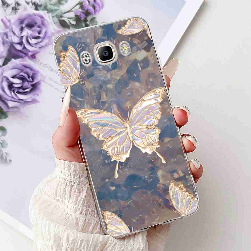 For Samsung Galaxy J7 2016 SM-J710FN Cartoon Animals Soft Silicone TPU Cover For Samsung J7 Core SM-J701F Fashion Flowers Shell
