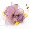 Hat Female Summer Vintage British Style Organza Flower Vacation Big Eaves Beach Sunscreen Flat Top Sun Hat