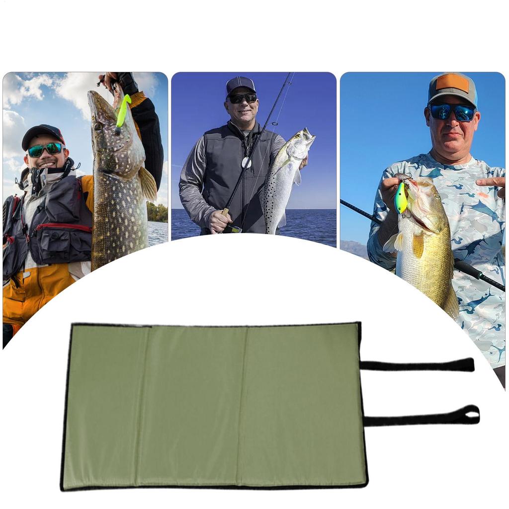 Fishing Unhooking Mat Waterproof Fish Supplies Travel Unhooking Fishing Landing Mats for Bass Trout Catfish Saltwater Freshwater