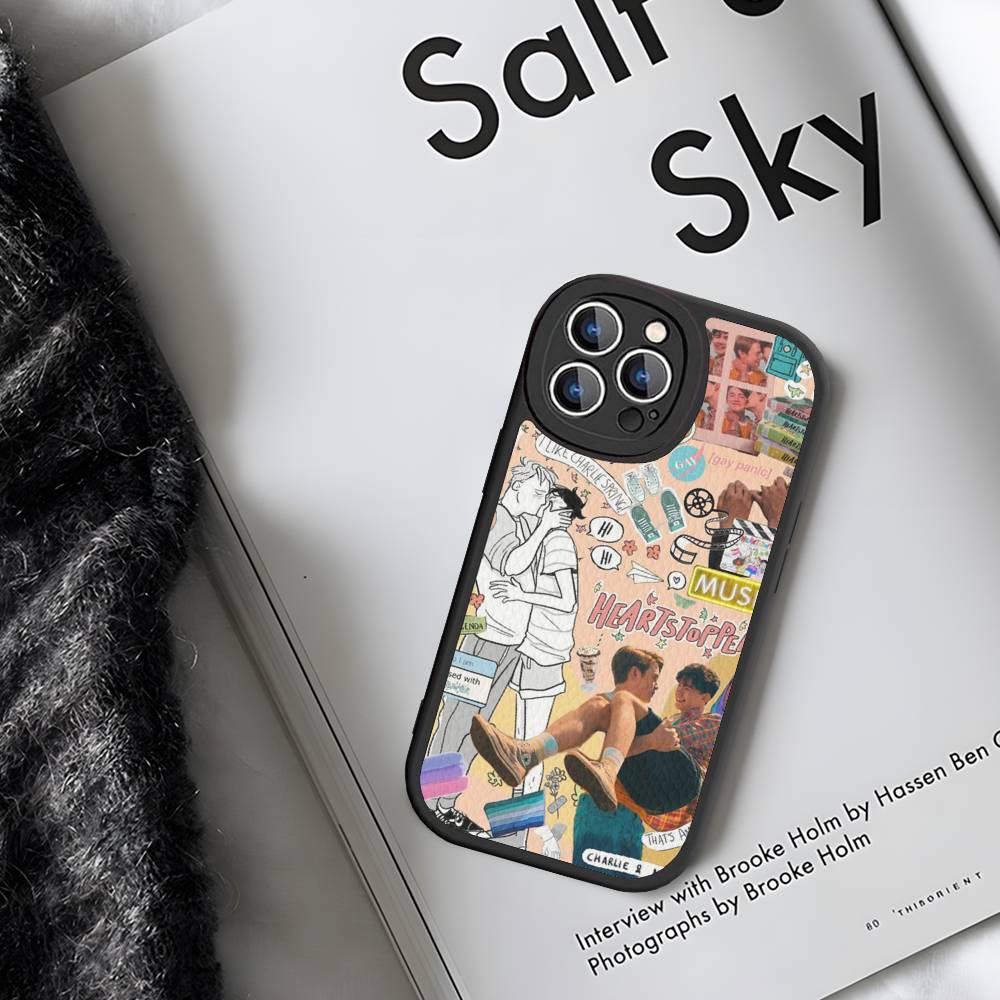 

Love Heartstopper Cute Leather Phone Case For IPhone 16 14 15 Pro Plus 13 12 11 Pro Max Silicone Cover iPhone 15pro max