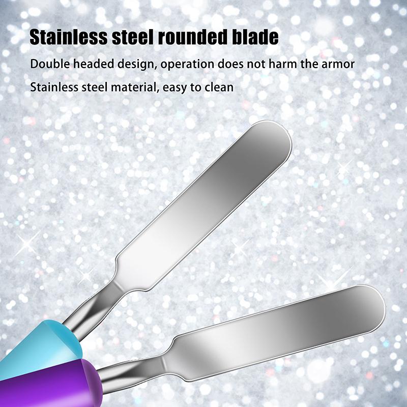 Poly Gel Brush Pen Dual Ended 2 In 1 Design Nail Brush And Spatula Stainless Steel Gel Nail Brush For Nails Extension Gel