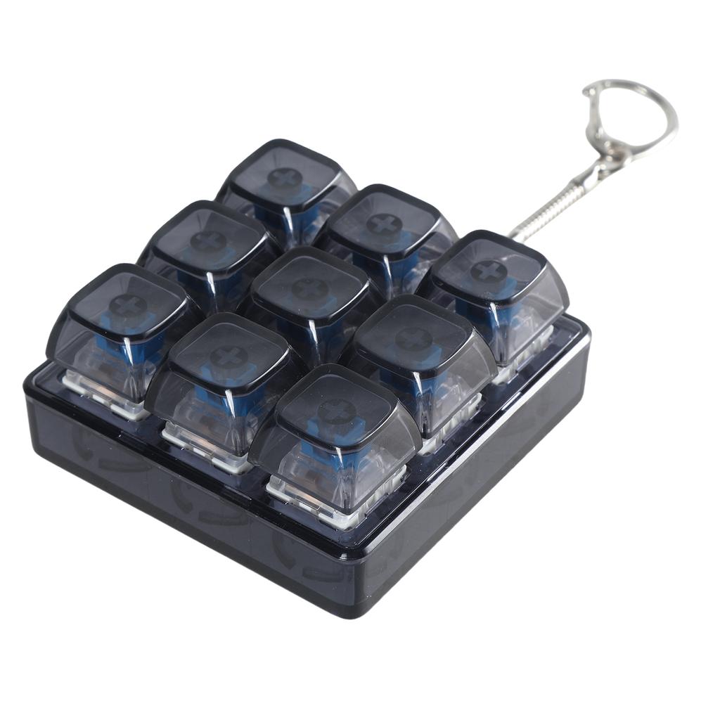 9Key XDA Profile Translucent Keycap Tester Keychain per tester di interruttori di tastiera per giocatori e programmatori