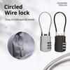 3 Digit Combination Lock High Security Steel Wire Travel Luggage Lock for Suitcases Helmets Backpacks Toolboxes