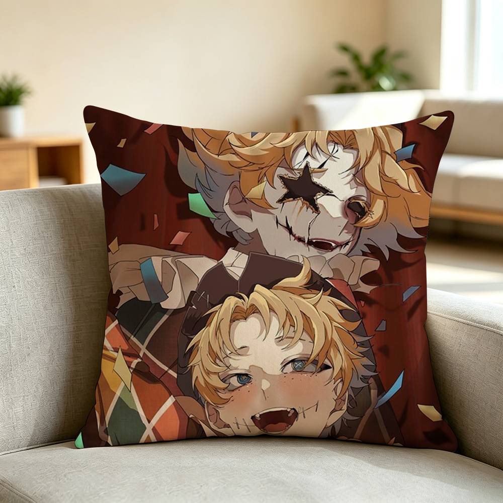G-Gothic Anime Styl Identity V Pillow Case Square Double-Sided Sofa Cushion Cover Bedroom Bedside Pillow