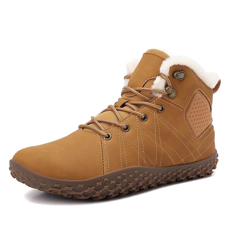 

Couple Large Size Casual Shoes Winter Outdoor Non Slip Comfortable Men Sneakers Lace Up Wear-resistant Plush Women Cotton Shoes 37 жовтий
