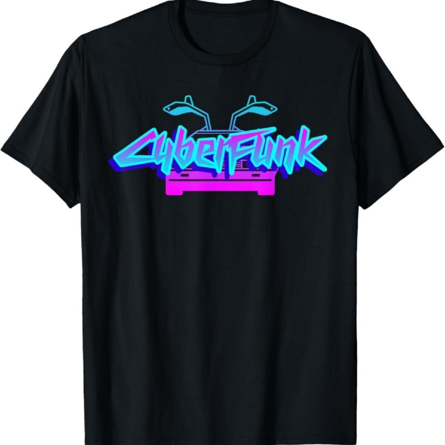 

Retro CyberFunk Delorean T-Shirt XXXXXL чорний