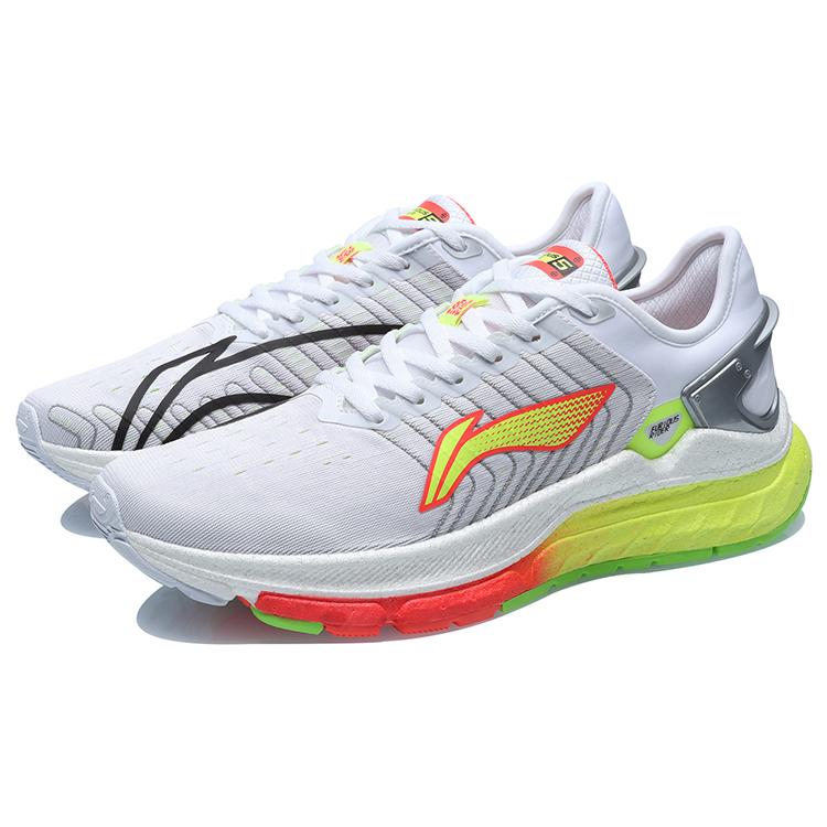 New LINING Furious Rider 5.0 Casual Shoes Unisex Low Top White/Yellow/Orange ARZR001-3