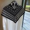Korean Version of Twill Cashew Triangle Scarf Silk Scarf with Shirt Scarf Stacked with Versatile Fart Curtain Scarf Shawl Women's Silk Scarf