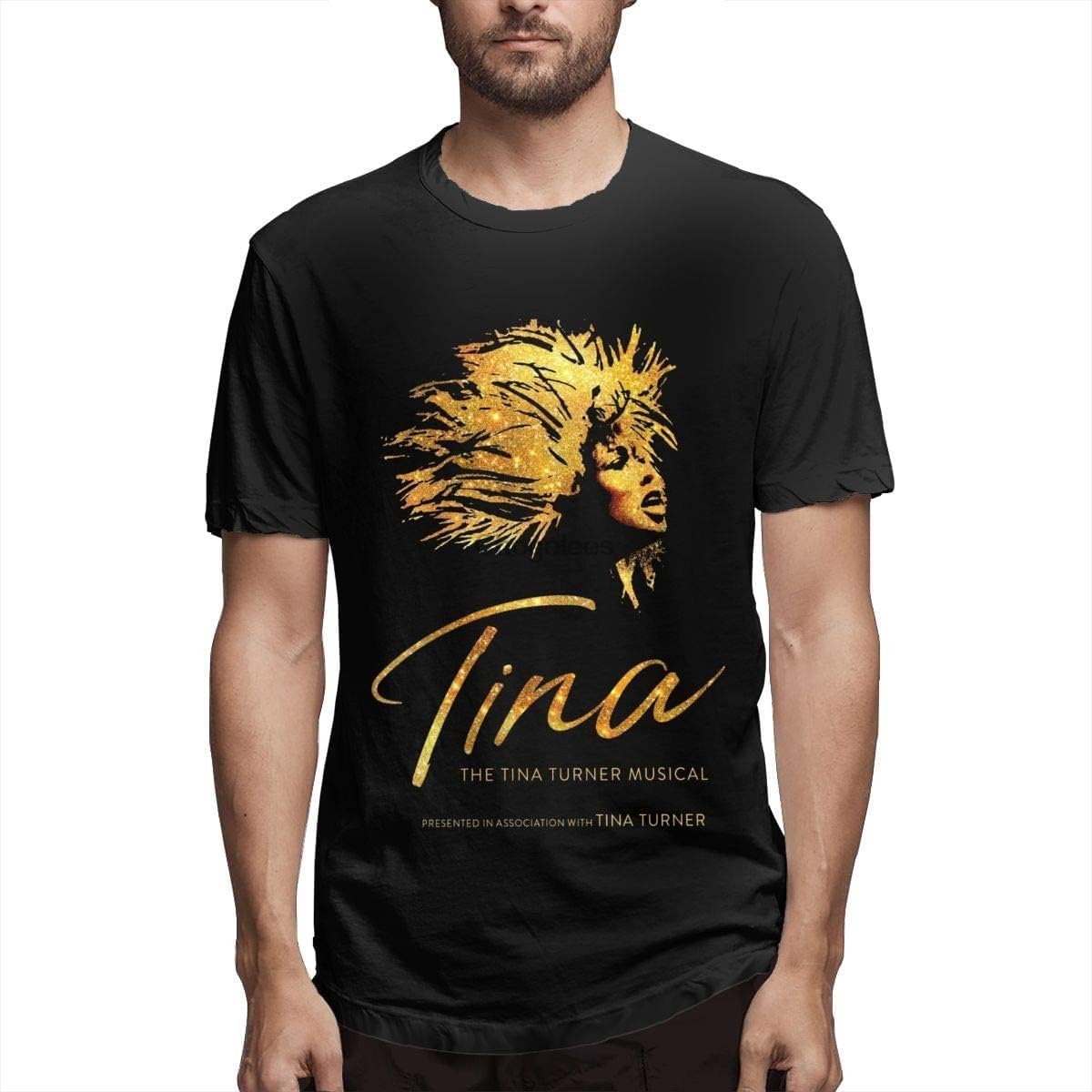 Clevie Tina - The Tina Turner Musical Men Black Popular Tshirt 4XL чёрный