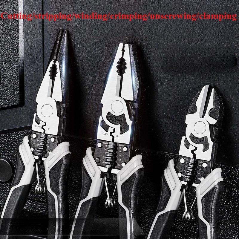1Pc Universal Multifunctional Diagonal Pliers Needle Nose Pliers Hardware Tools Universal Wire Cutters Electrician Wire Pliers
