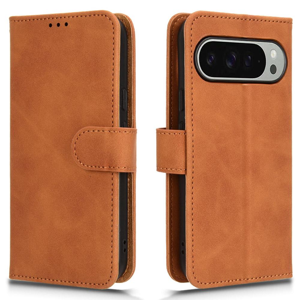 For Google Pixel 9 Pro/Pixel 9 Wallet Case Skin-Touch Texture Flip Leather Phone Cover