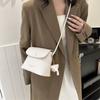 2025 New Fashion Personality Simple Casual Solid Color PU Soft Surface Retro Crossbody Portable Shoulder Small Square Bag Women