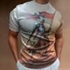 3d Printed T-Shirt For Men Retro Men's T-Shirt Fashion Men   Oversized Short Sleeved Tees Quick Dry Sports Shirt