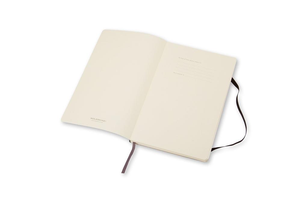 Moleskine Classic Notebook, Soft Cover, Solid Color, Pocket Size (9cm x 14cm), Black, QP613