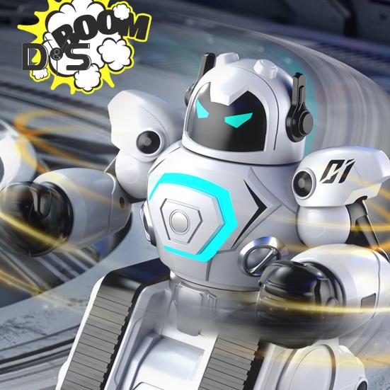 2ks Dětská robotická hračka na dálkové ovládání pro 2 hráče Bitva Box Fotbal Press Spuštění hry Interaktivní elektrická 2,4GHz RC robotická hračka pro batolata s LED