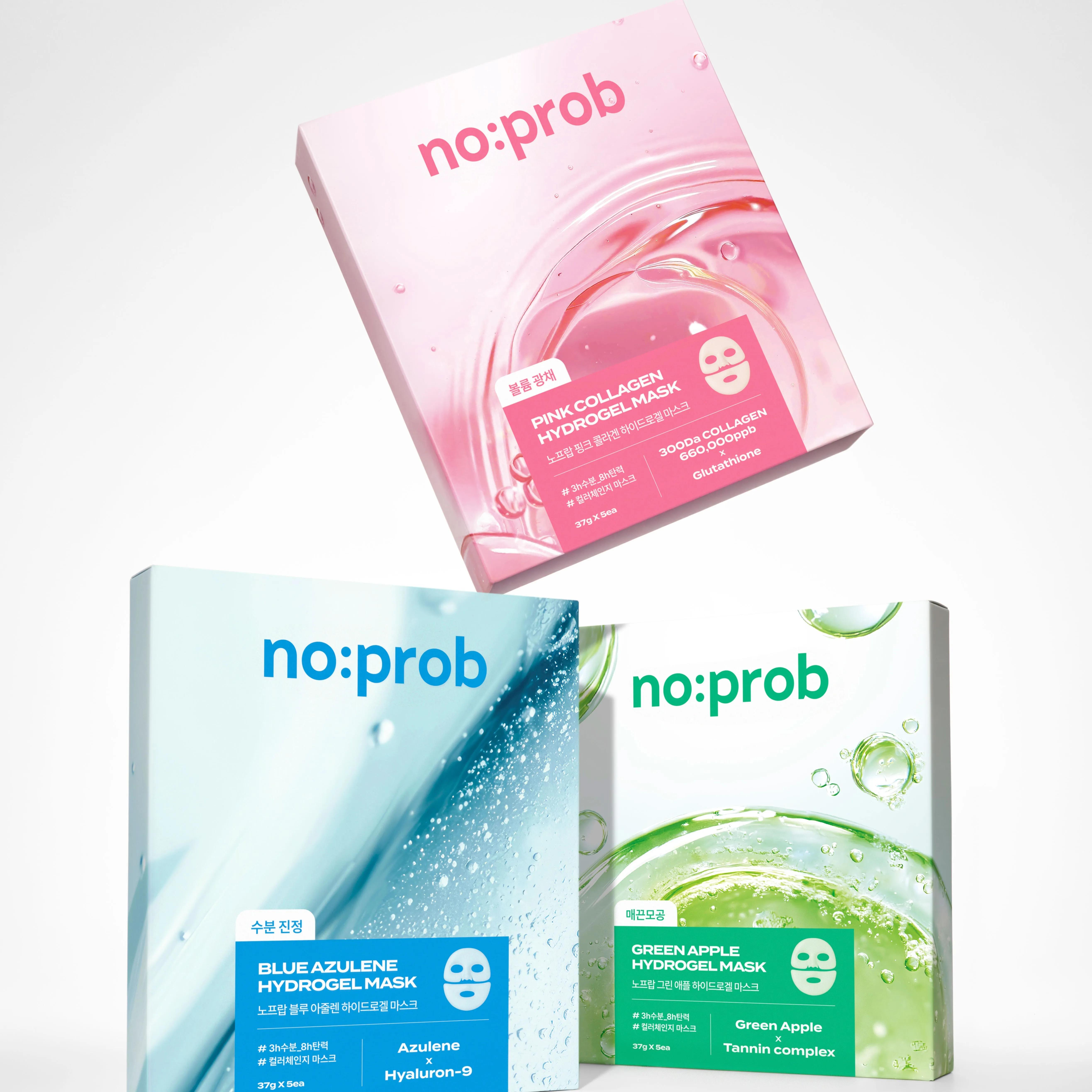 NoProb Hydrogel Mask Sheet 5ea [Moisture & Relief] Blue Azulene 5ea