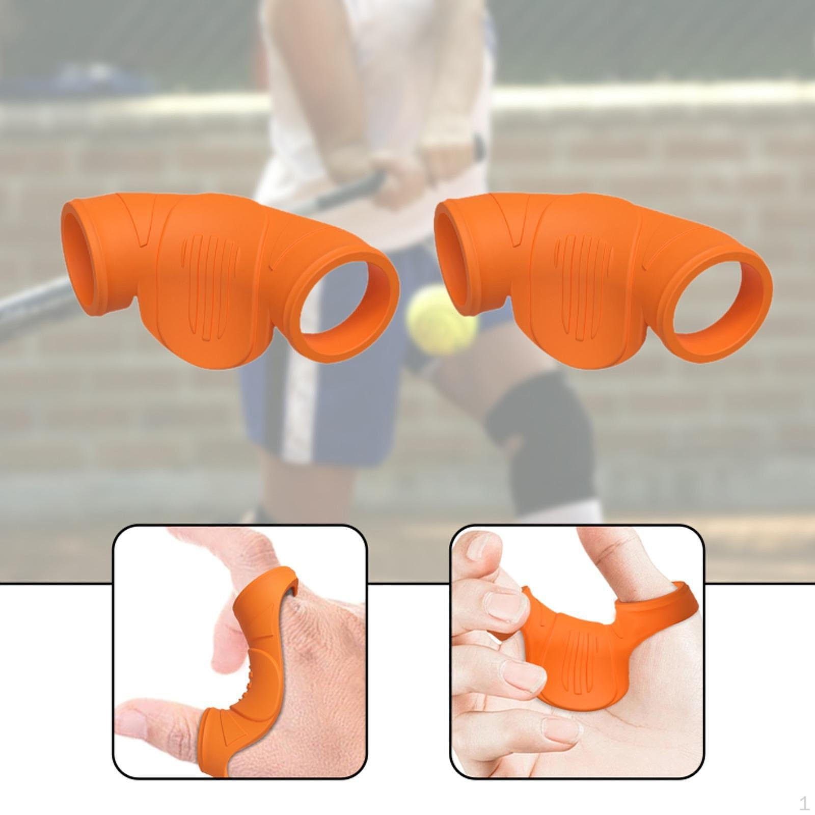 

2 Pieces Baseball Thumb Guard Batters Batting Grip for All Levels Hitting Aid Hitter Training помаранчевий