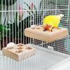 Natural Wood Parrots Foraging Toy with Jumping Platform Pet Bird Accessory Enhances Bird Intelligence and Activity