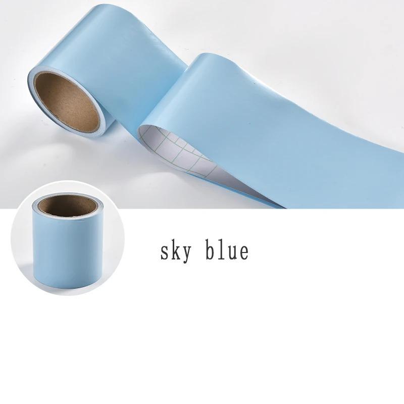 1PC 5mx10cm PVC Self-adhesive Baseboard Waterproof Wall Sticker Window Sill Door Frame Edge Wrapping Renovation Decorative Lines