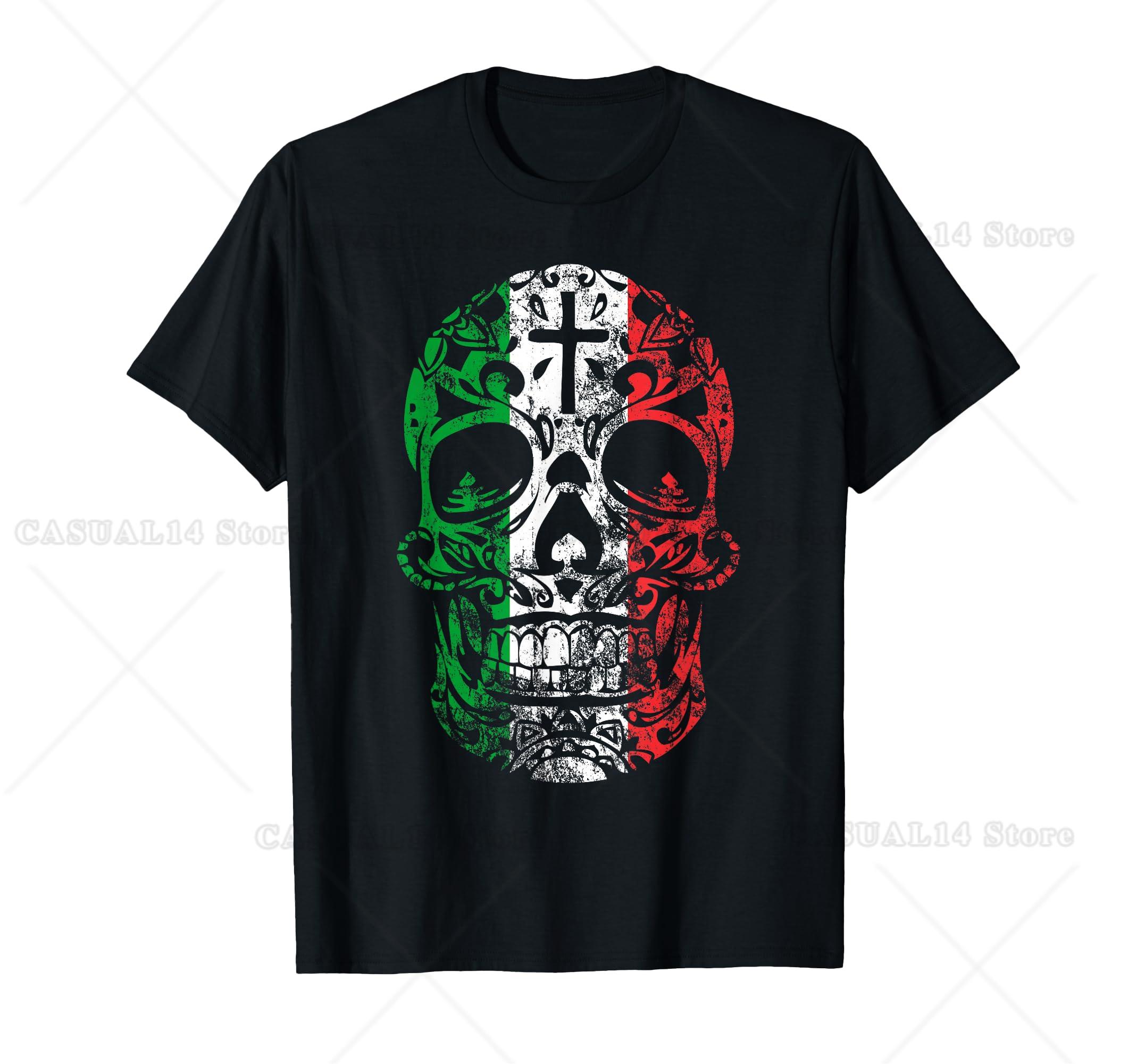 Мексиканская Гордость Мексиканский Флаг Череп День Мертвых Подарок Футболка Футболка 4XL