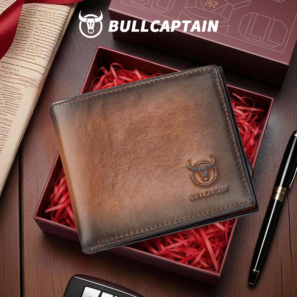Wallet Men's Leather Short Anti Theft Brush Multi Slot Head Layer Soft Leather Wallet Clip