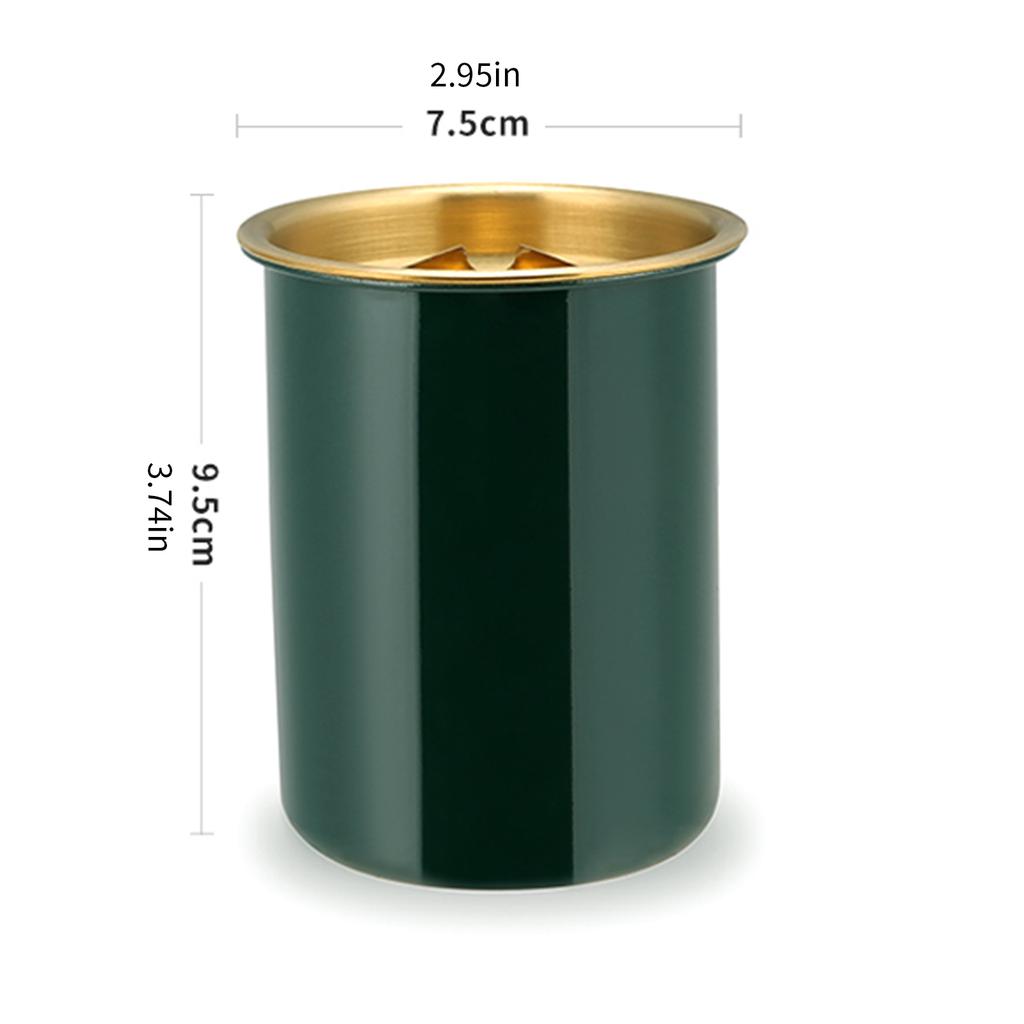 Stainless Steel Ashtray With Lid Windproof Design Creative Funnel Shape For Indoor Outdoor Use