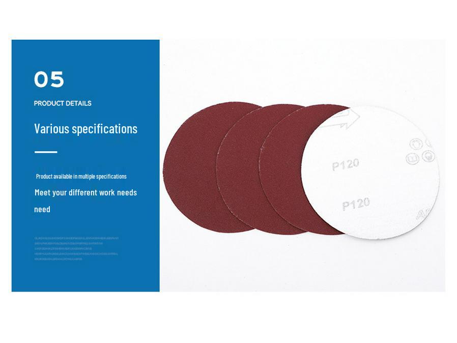 4" Red Self-Adhesive Velvet Sanding Discs for Polishing - 5 Pack
