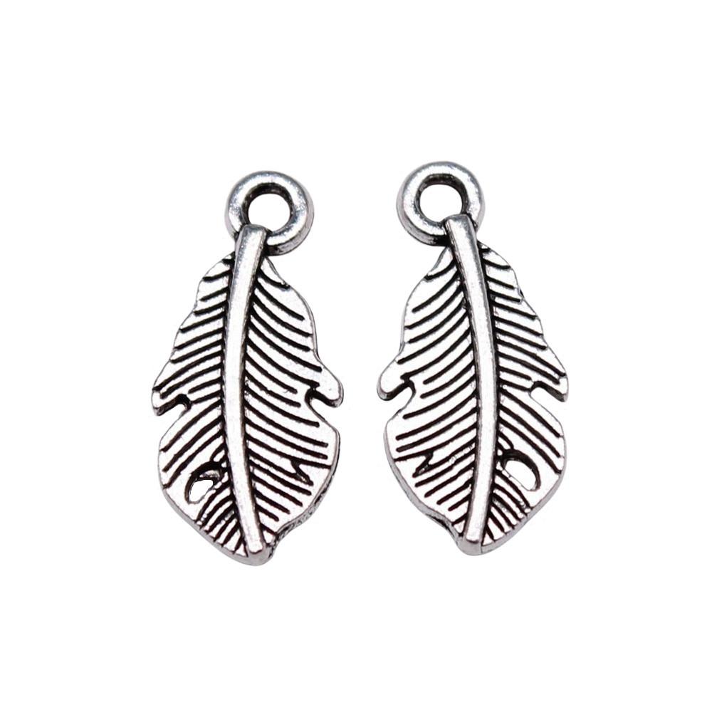 Feather Charms Multi Color Alloy Leaf Pendants For Boho Style DIY Jewelry Accessories