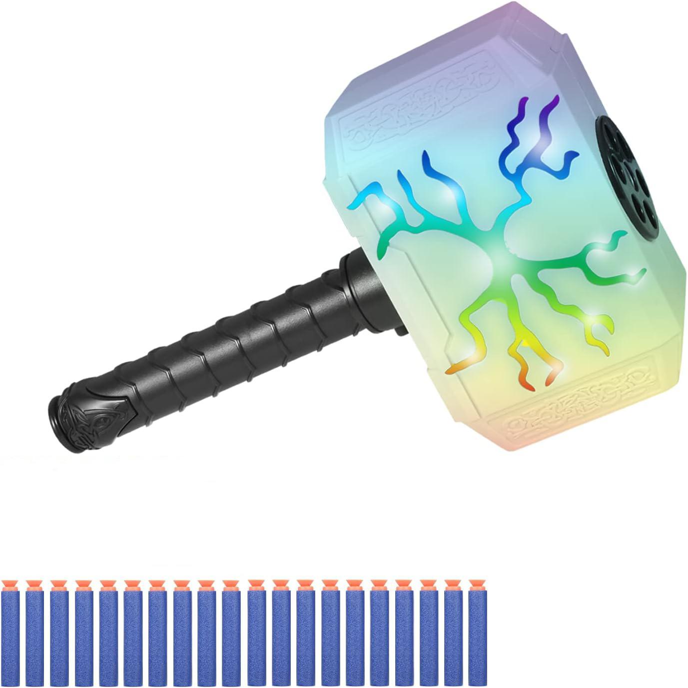 

Thunder Hammer Launcher Kaili Hot Selling Hero Team Boys Soft Bullet Gun Toy Hammer