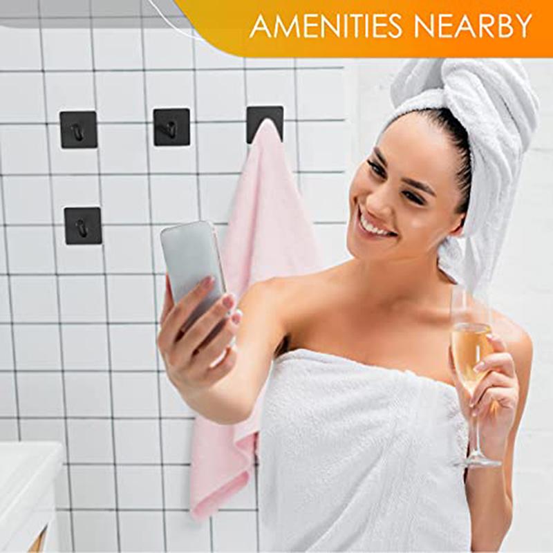 Durable Single Hook Clothes and Hats No Punching Agrafe Wall Mounted Creative Metal Hanger Strong Adhesive Bathroom Accessories