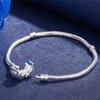 Handmade Original Fine Jewelry 925 Silver Charm Bracelet Soft and Smooth Snake Bone Bracelet for Women