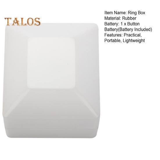 Świecące pudełko na pierścionki z diodami LED Kompaktowa konstrukcja Przenośne miękkie pudełko na pierścionki zaręczynowe Pudełko na biżuterię prezentową