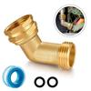 Garden Watering 45 Degree Hose Connector Hose Adapter 45 Degree Hose Connector 3 4 Inch GHT Thread 58-3 Brass Material