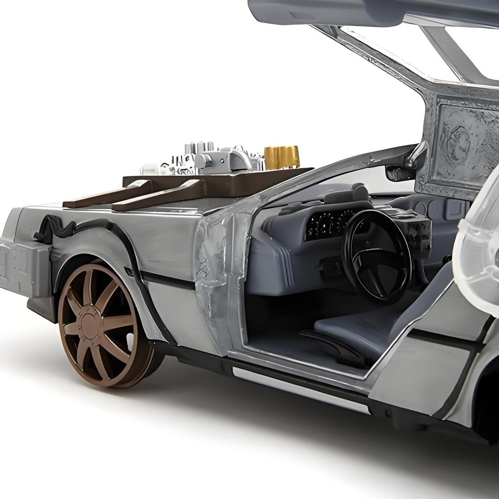 JADA 1:24 delorean back to the future DMC-12 Alloy Car Diecasts & Toy Vehicles Car Model Miniature Scale Model Car For Children
