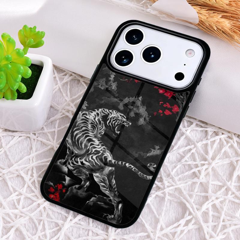 

Japanese Tiger Phone Case for iPhone 17 Air 16 15 11 12 14 13 Pro Max Shockproof Cover iPhone 14 Plus