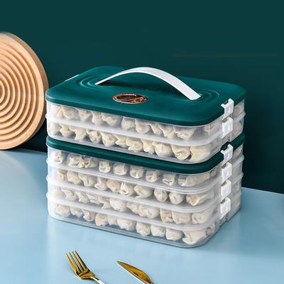Household Dumpling Box Multi Layer Large Size Quick Dumpling Storage Box With Cover Kitchen Box Refrigerator Fresh Preservation Box