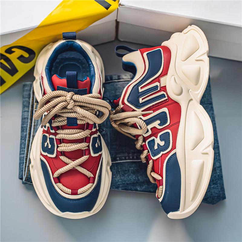 Modă Toamnă Iarnă Adidași Casual pentru Bărbați Pantofi de Alergare Retro cu Șireturi Culori Mixte Sport în Aer Liber Confortabili Pantofi cu Platformă